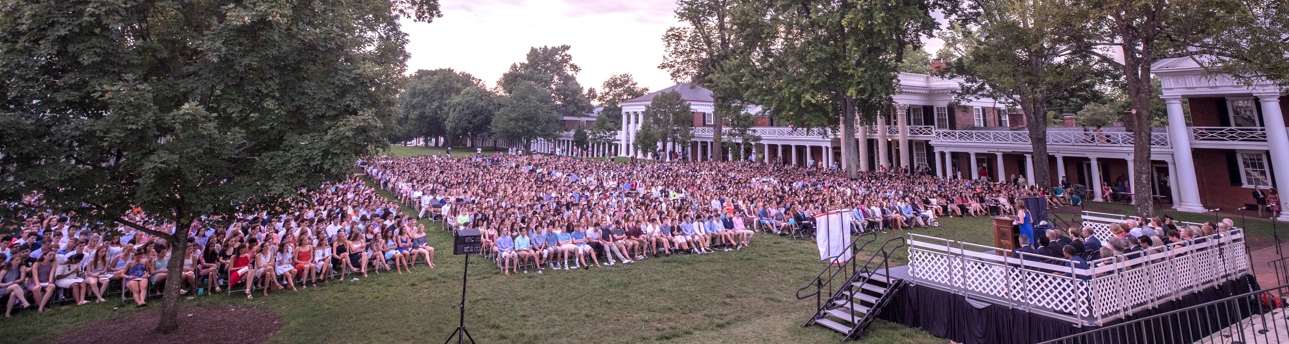 UVA Opening Convocation crowd of students